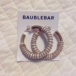 BAUBLEBAR Wrapped Curb Chain Hoop Earrings